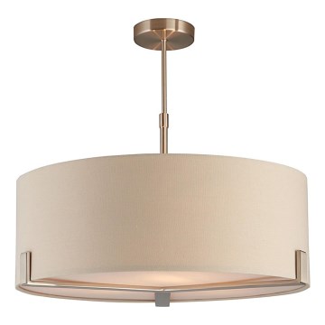 Endon 95834 - Candeeiro suspenso HAYFIELD 3xE27/40W/230V cromado mate/bege