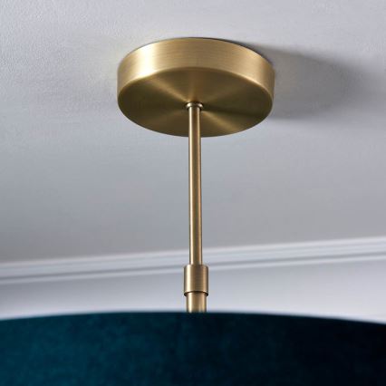 Endon 95839 - Candeeiro suspenso HAYFIELD 3xE27/40W/230V latão/verde
