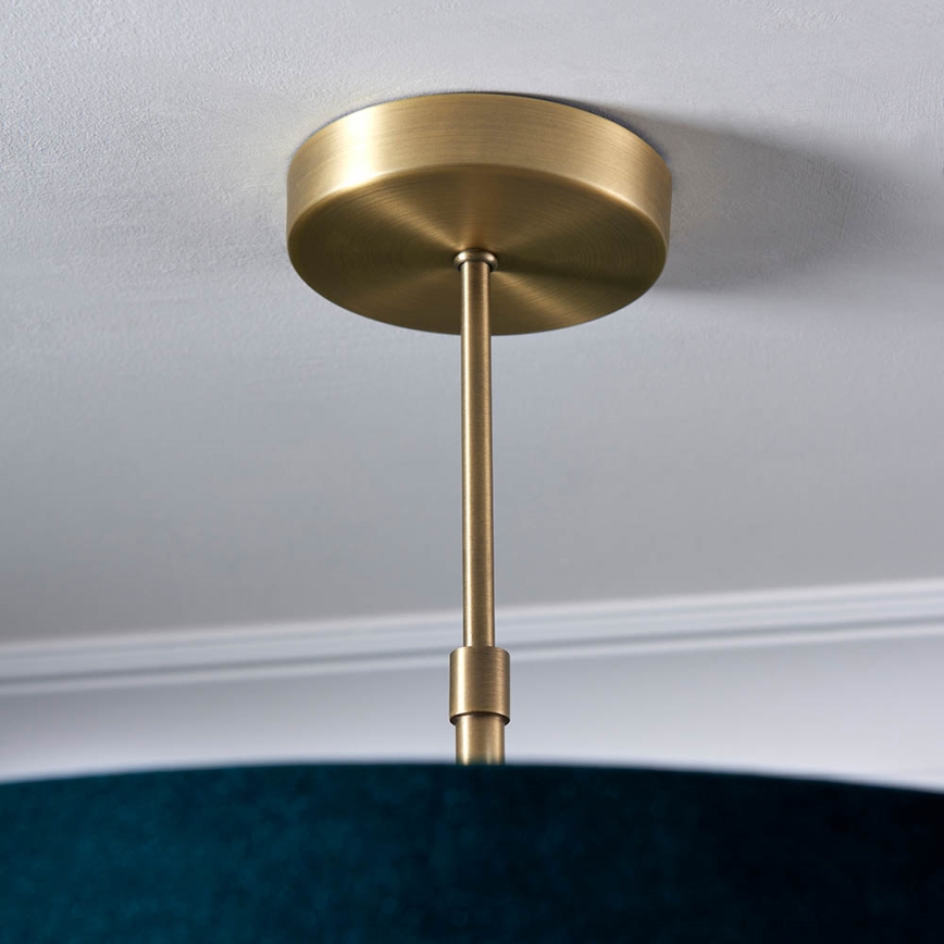 Endon 95839 - Candeeiro suspenso HAYFIELD 3xE27/40W/230V latão/verde