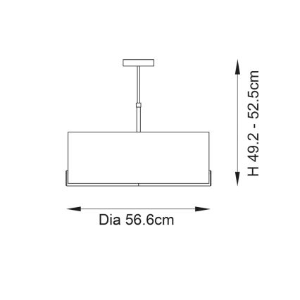 Endon 95839 - Candeeiro suspenso HAYFIELD 3xE27/40W/230V latão/verde