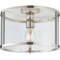 Endon 96150 - Candeeiro de tecto HOPTON 1xE27/10W/230V cromo brilhante
