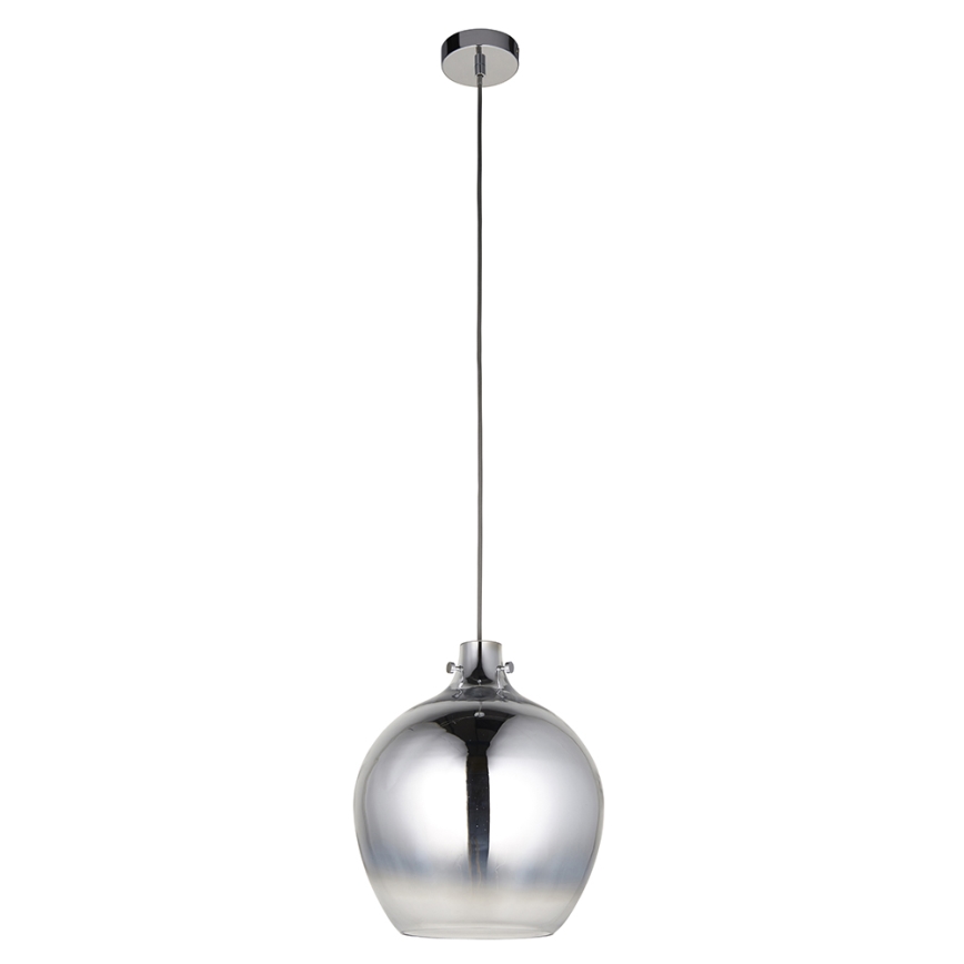 Endon 96442 - Candeeiro suspenso PANTHER 1xE27/10W/230V cromado brilhante/fumado