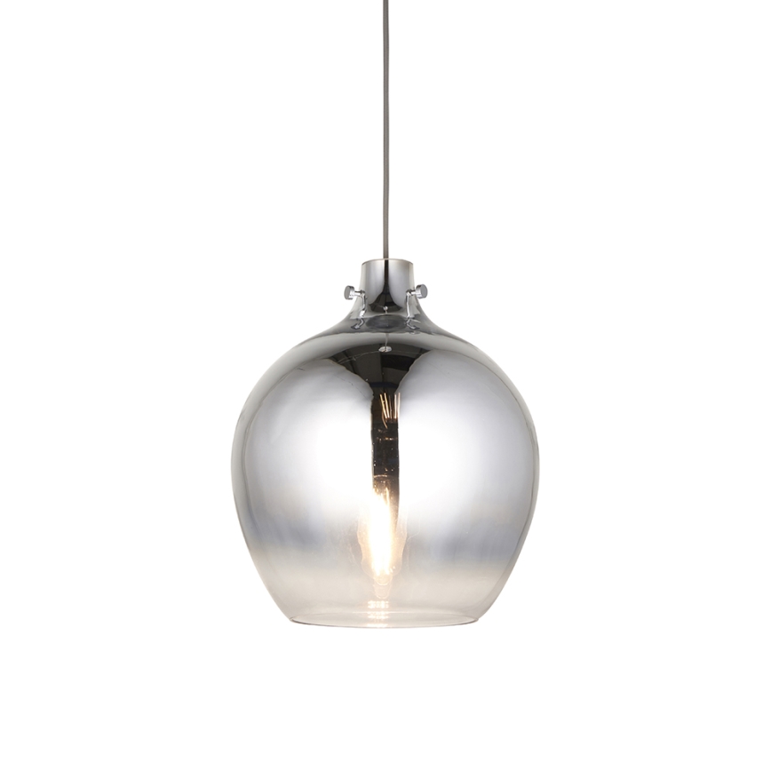 Endon 96442 - Candeeiro suspenso PANTHER 1xE27/10W/230V cromado brilhante/fumado