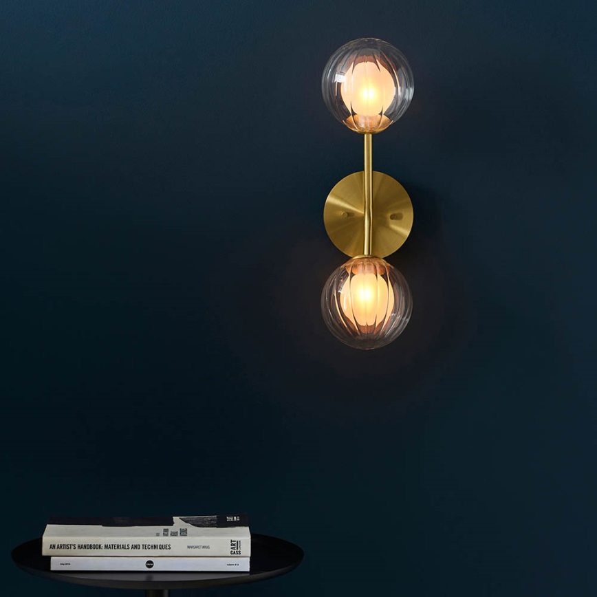 Endon 96691 - Aplique de parede NORTHWEST 2xG9/3W/230V dourado