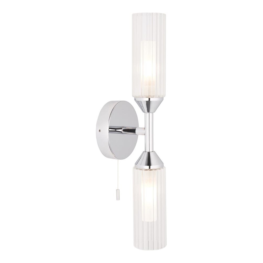 Endon 97172 - Aplique de parede para casa de banho NATORI 2xG9/3W/230V IP44 cromado brilhante