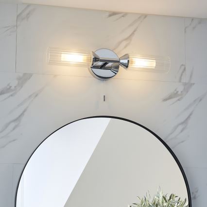 Endon 97172 - Aplique de parede para casa de banho NATORI 2xG9/3W/230V IP44 cromado brilhante