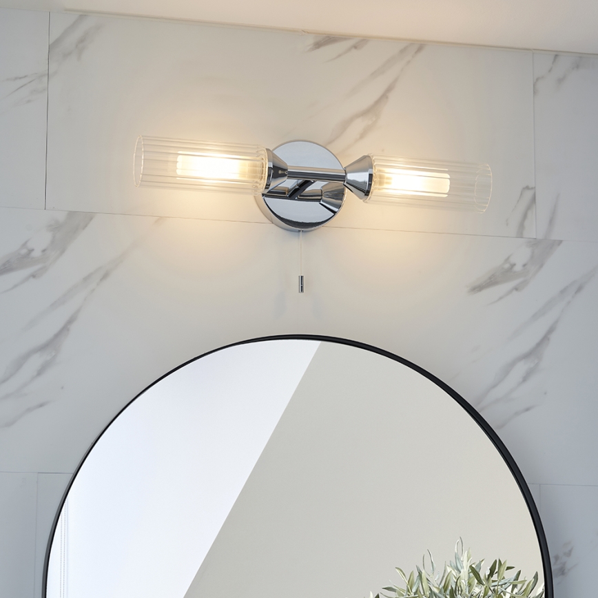 Endon 97172 - Aplique de parede para casa de banho NATORI 2xG9/3W/230V IP44 cromado brilhante
