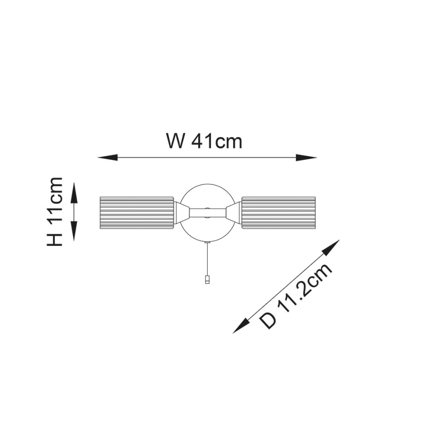 Endon 97172 - Aplique de parede para casa de banho NATORI 2xG9/3W/230V IP44 cromado brilhante