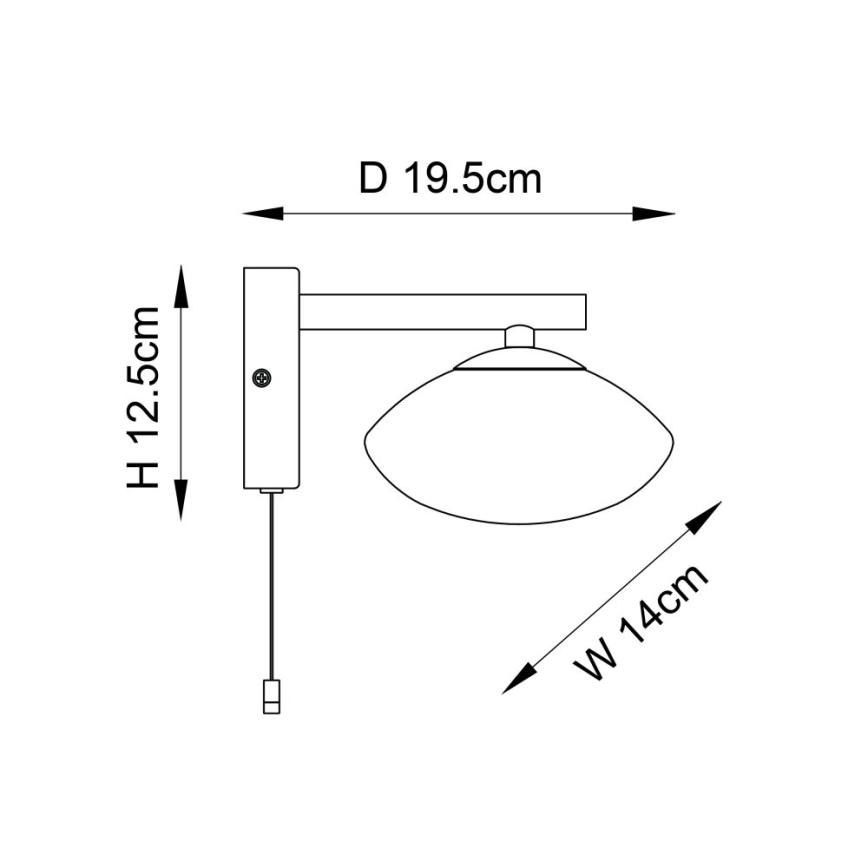 Endon 97181 - Aplique de parede para casa de banho MOBIAS 1xG9/3W/230V IP44 cromado brilhante