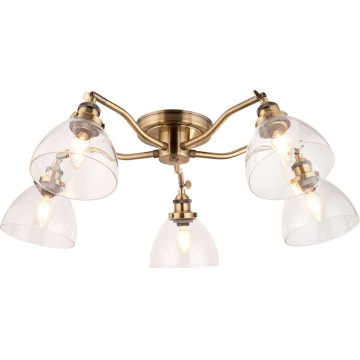 Endon 97248 - Candeeiro de focos HANSEN 5xE14/7W/230V, latão