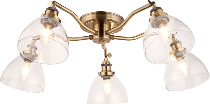 Endon 97248 - Candeeiro de focos HANSEN 5xE14/7W/230V, latão