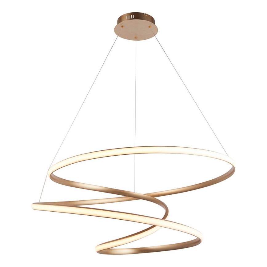 Endon 97639 - Lustre LED dimerizável suspenso por cabo TWIRL LED/88W/230V 3000K dourado