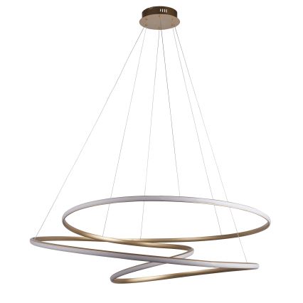 Endon 97645 - LED lustre dimerizável suspenso por cabo TWIRL LED/131W/230V 3000K dourado