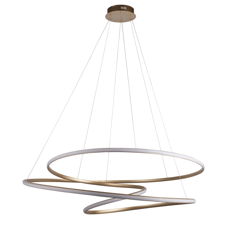 Endon 97645 - LED lustre dimerizável suspenso por cabo TWIRL LED/131W/230V 3000K dourado