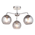 Endon 97971 - Plafon DIMPLE 3xE14/7W/230V cromado brilhante/cinza fumê