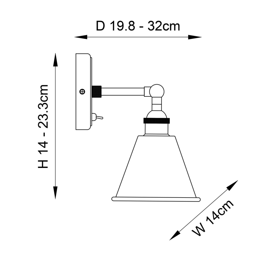Endon 98716 - Aplique de parede orientável HALLE 1xE14/40W/230V cromado brilhante