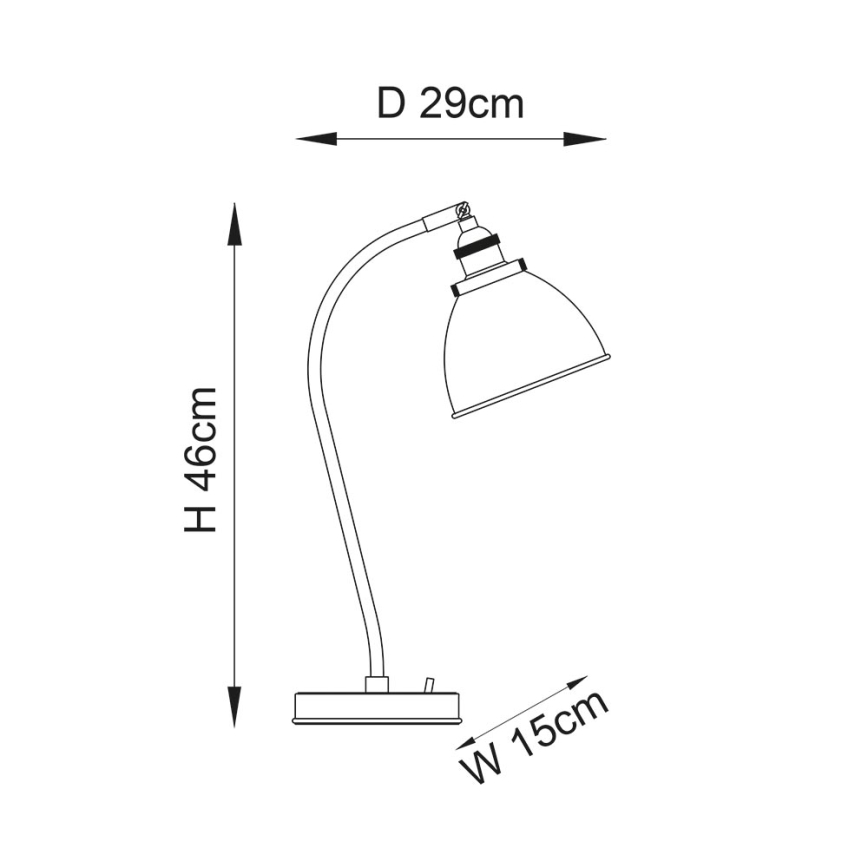 Endon 98747 - Candeeiro de mesa FRANKLIN 1xE14/7W/230V latão