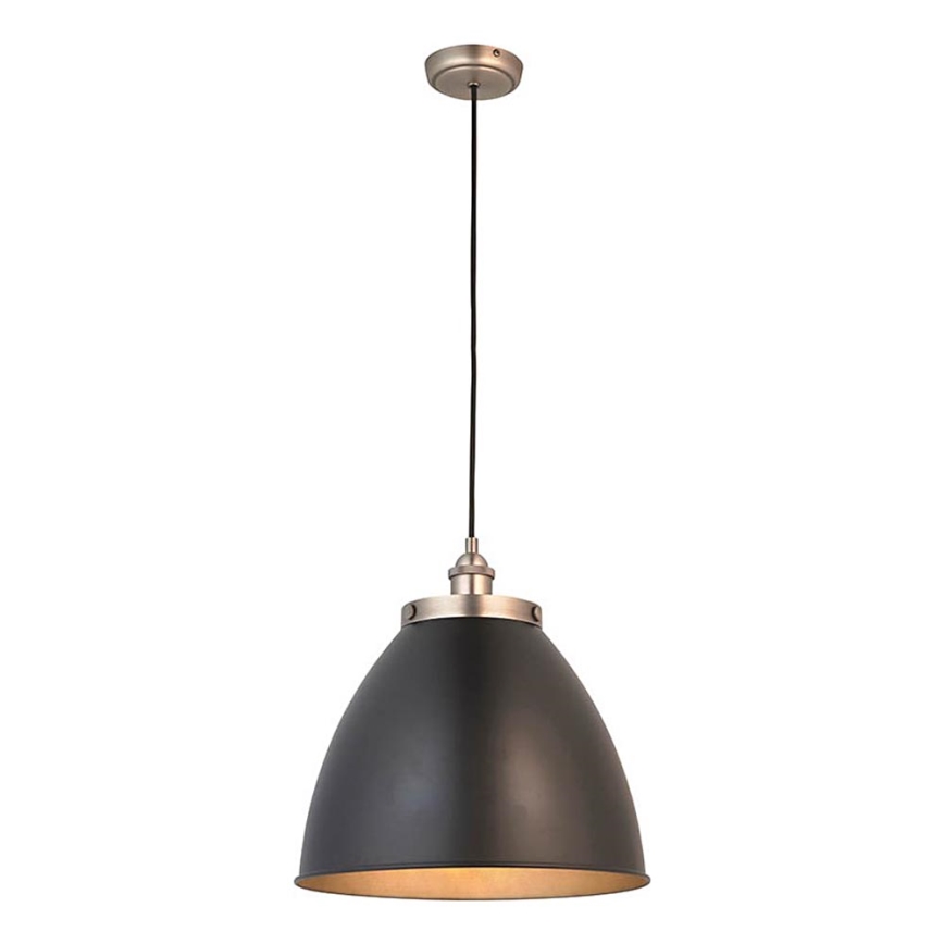 Endon 98749 - Candeeiro pendente com cabo FRANKLIN 1xE27/10W/230V preto/latão