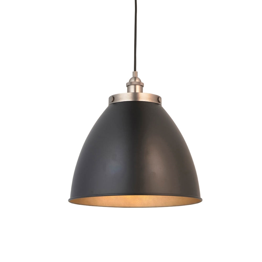 Endon 98749 - Candeeiro pendente com cabo FRANKLIN 1xE27/10W/230V preto/latão