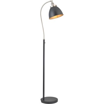 Endon 98753 - Candeeiro de pé FRANKLIN 1xE27/10W/230V cromo mate/antracite