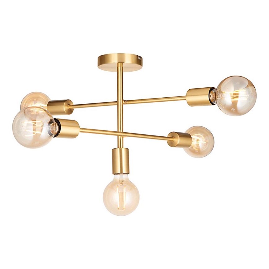 Endon 98786 - Lustre em haste SOHAN 5xE27/10W/230V latão