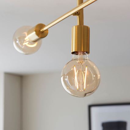 Endon 98786 - Lustre em haste SOHAN 5xE27/10W/230V latão