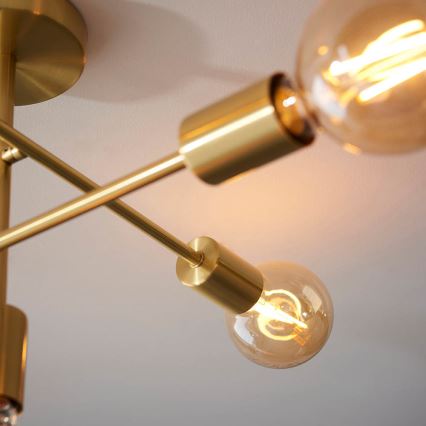Endon 98786 - Lustre em haste SOHAN 5xE27/10W/230V latão