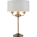 Endon 98932 - Luminária de mesa HIGHCLERE 3xE14/18W/230V branca/latão Ø 32 cm