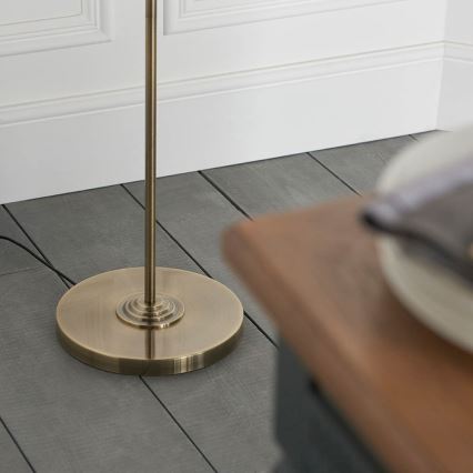Endon 98935 - Candeeiro de chão HIGHCLERE 3xE14/40W/230V branco/latão diâmetro 47 cm