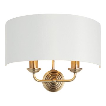 Endon 98937 - Iluminação de parede HIGHCLERE 2xE14/40W/230V branco/latão