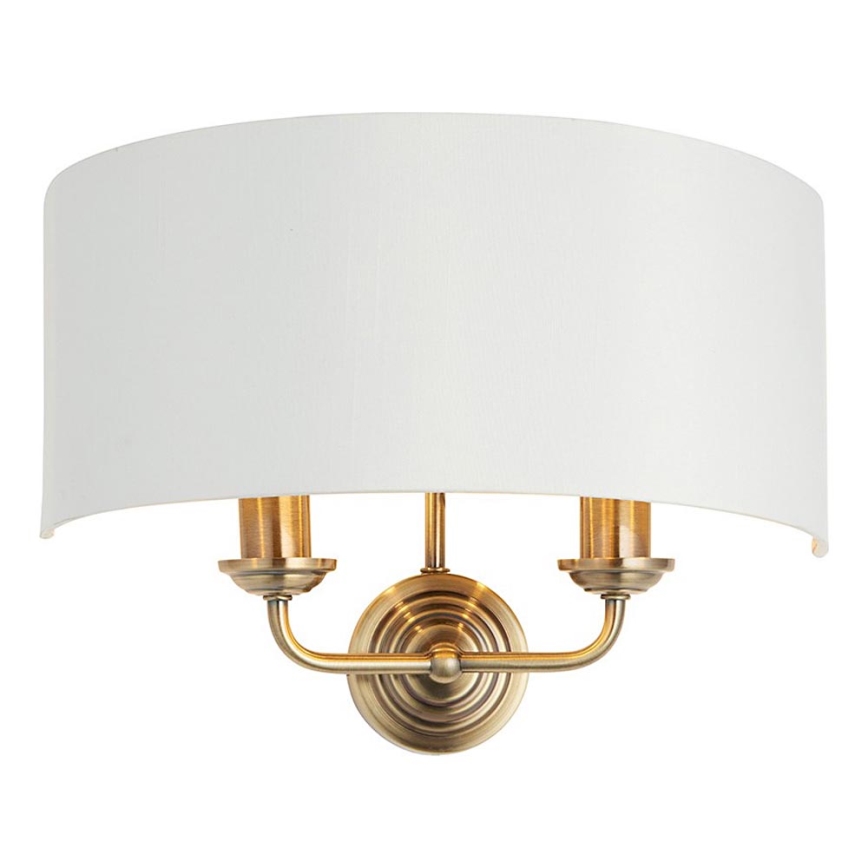 Endon 98937 - Iluminação de parede HIGHCLERE 2xE14/40W/230V branco/latão