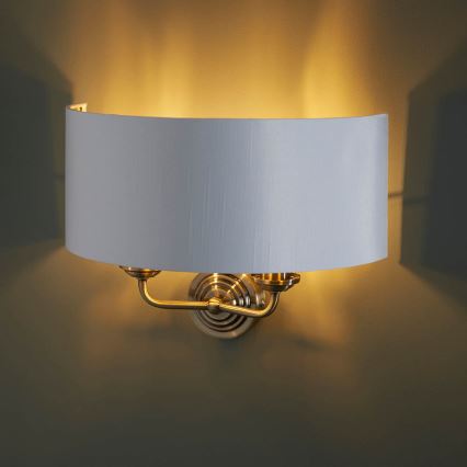 Endon 98937 - Iluminação de parede HIGHCLERE 2xE14/40W/230V branco/latão