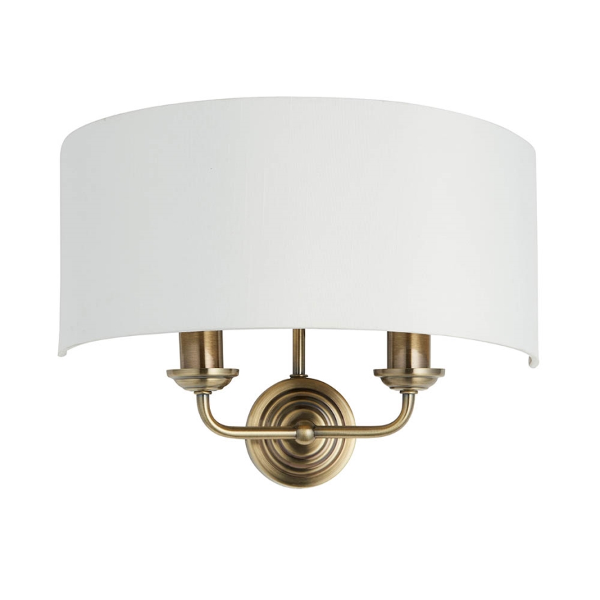 Endon 98937 - Iluminação de parede HIGHCLERE 2xE14/40W/230V branco/latão
