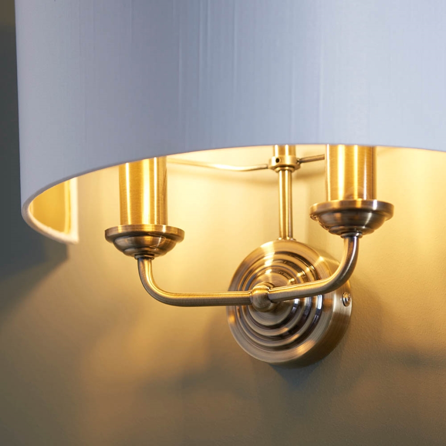 Endon 98937 - Iluminação de parede HIGHCLERE 2xE14/40W/230V branco/latão