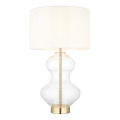 Endon 99110 - Candeeiro de mesa regulável KELDA 1xE27/10W/230V branco/dourado