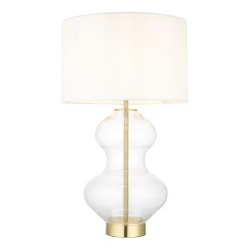 Endon 99110 - Candeeiro de mesa regulável KELDA 1xE27/10W/230V branco/dourado