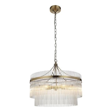 Endon 99166 - Lustre pendente com corrente MARIETTA 5xE14/7W/230V latão/transparente
