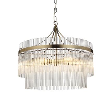 Endon 99166 - Lustre pendente com corrente MARIETTA 5xE14/7W/230V latão/transparente