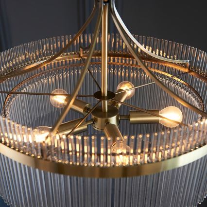 Endon 99166 - Lustre pendente com corrente MARIETTA 5xE14/7W/230V latão/transparente