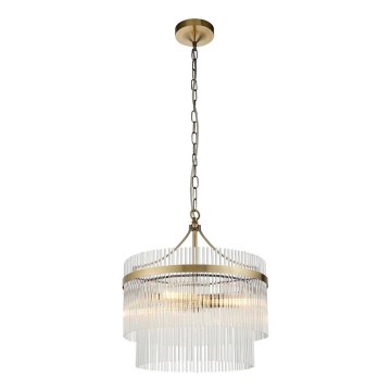 Endon 99167 - Candeeiro suspenso MARIETTA 3xE14/7W/230V latão/transparente