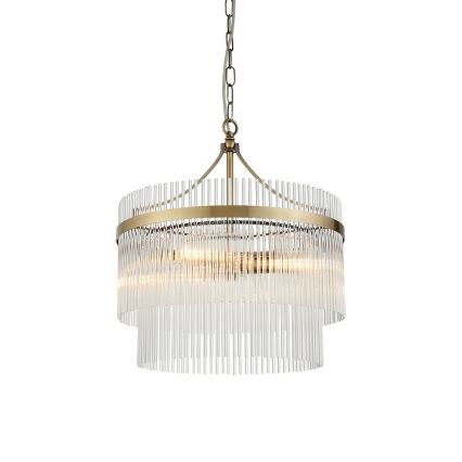Endon 99167 - Candeeiro suspenso MARIETTA 3xE14/7W/230V latão/transparente