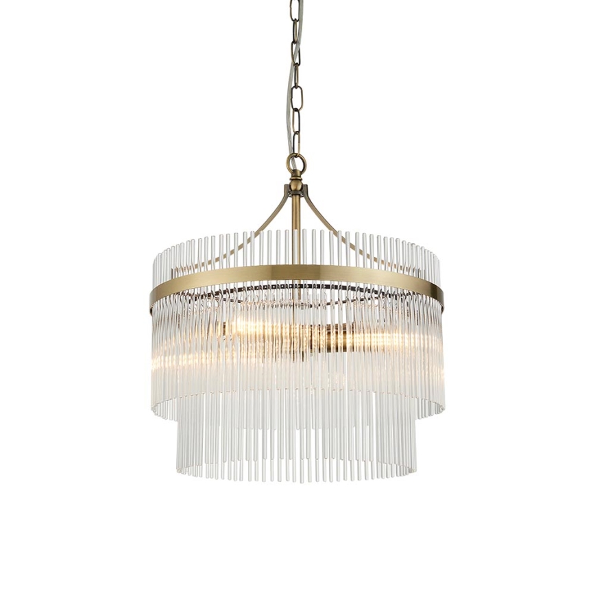 Endon 99167 - Candeeiro suspenso MARIETTA 3xE14/7W/230V latão/transparente