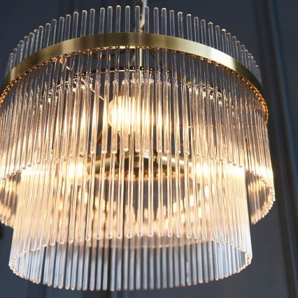 Endon 99167 - Candeeiro suspenso MARIETTA 3xE14/7W/230V latão/transparente