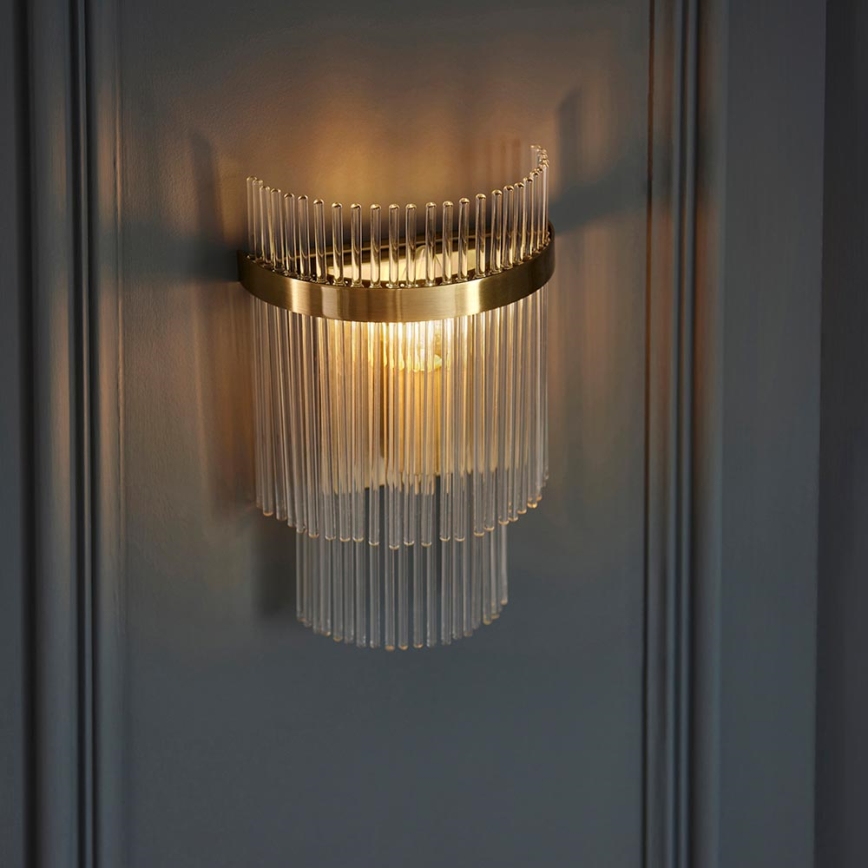 Endon 99168 - Iluminação de parede MARIETTA 1xE14/6W/230V latão/transparente