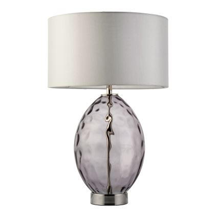 Endon 99581 - Lâmpada de mesa regulável ERIN 1xE27/10W/230V creme/cromo mate/preto fumê