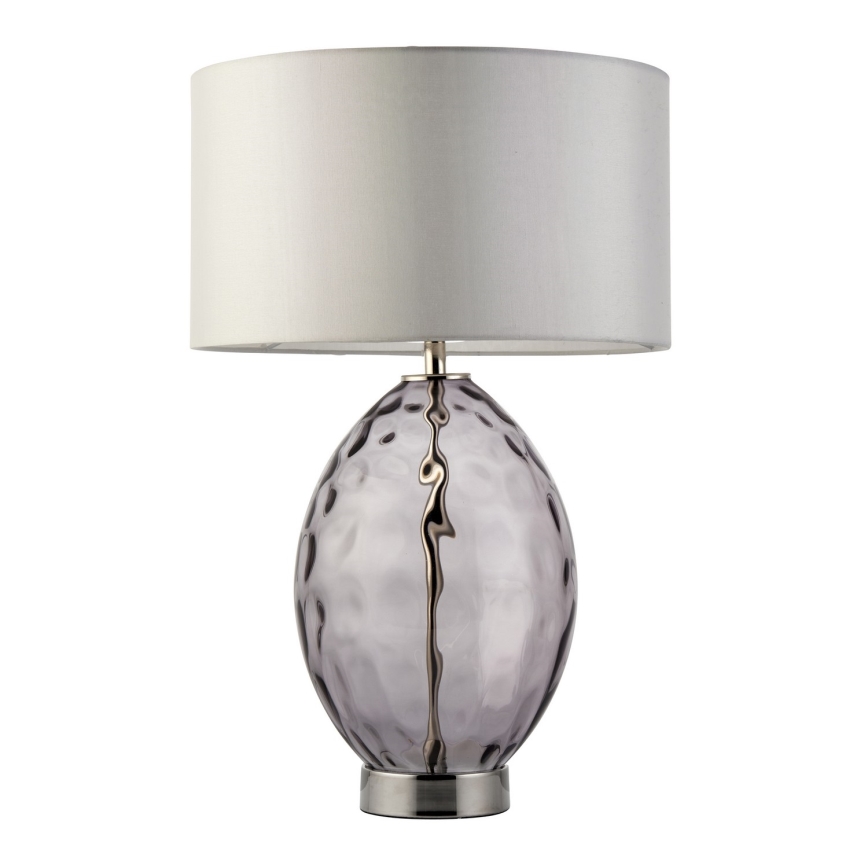 Endon 99581 - Lâmpada de mesa regulável ERIN 1xE27/10W/230V creme/cromo mate/preto fumê