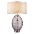Endon 99581 - Lâmpada de mesa regulável ERIN 1xE27/10W/230V creme/cromo mate/preto fumê