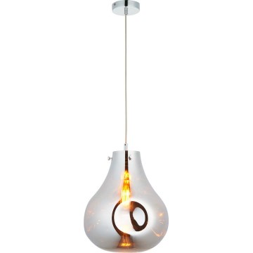 Endon 99788 - Lustre suspenso em cabo EUROPA 1xE27/10W/230V, acabamento preto fumê
