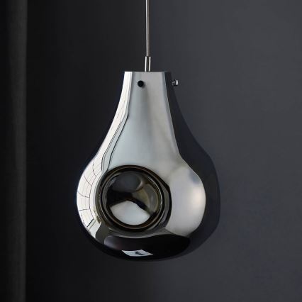 Endon 99788 - Lustre suspenso em cabo EUROPA 1xE27/10W/230V, acabamento preto fumê