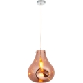 Endon 99790 - Lustre suspenso por cabo EUROPA 1xE27/10W/230V castanho fumado